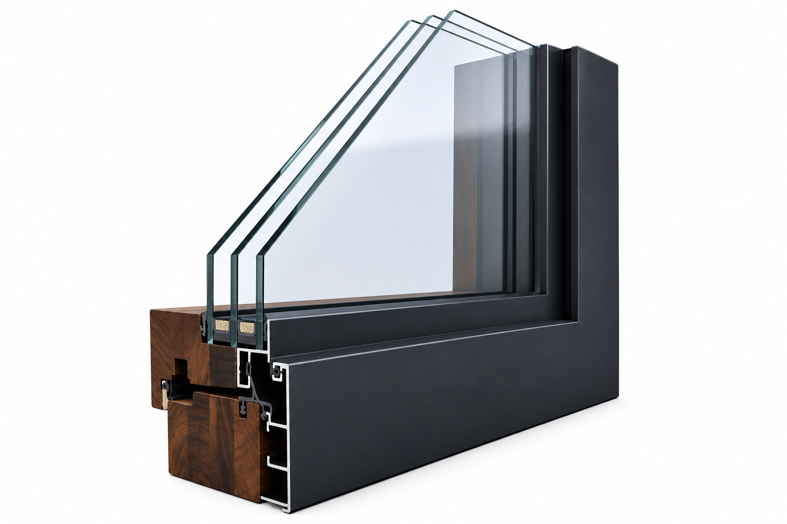 Cửa sổ gỗ nhôm ZS97